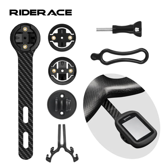 Bicycle Computer Holder Carbon Fiber Road Bike Stopwatch Speedometer Mount Holder For Garmin Gopro Wahoo Bryton Light Stand