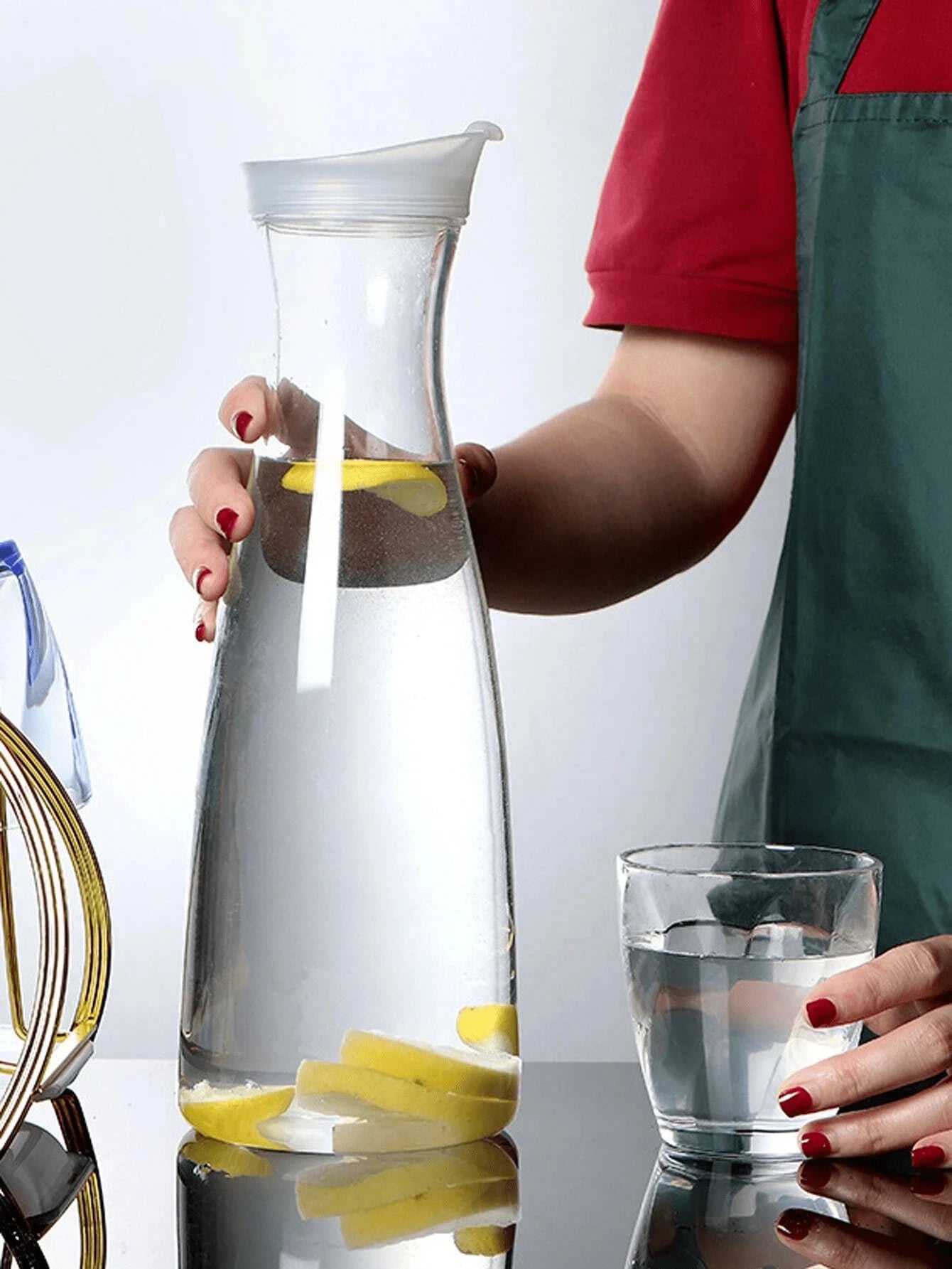 600/1100/1600ml Acrylic Juice Cold Water Bottle Large Capacity Coffee Milk Pot Heat-resistant Water Pitcher Jug Drinkware