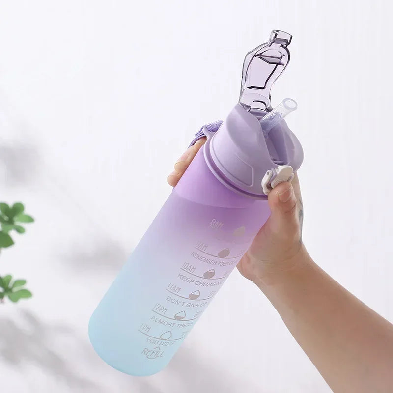 900ML Sports Water Bottle Large Capacity Gradient Cup Drinkware Outdoor Travel Gym Fitness Jugs Portable Drinking Riding Bottle